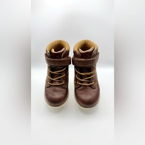 Stride Rite Brown and Tan Leather Ankle Boots
